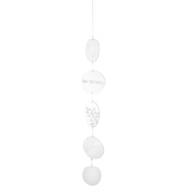 Decorative Chain 92cm Glass Rings - 1