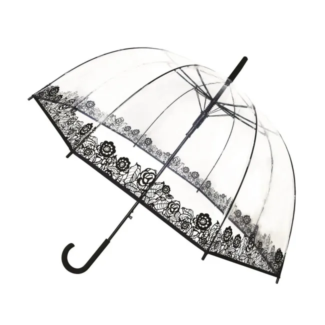 Parasol przezroczysty długi kopuła Dentelle
