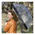 Long Transparent Umbrella Lady with Dots - 3