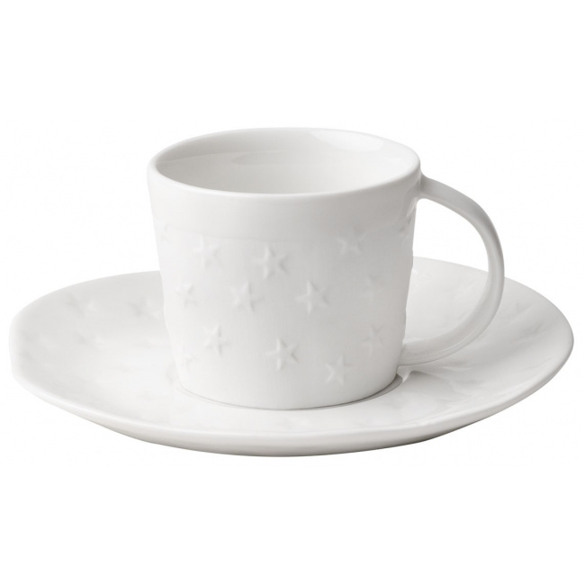 Stars 75ml Espresso Cup with Saucer - 1