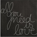 All you need is love Napkins 20pcs 33x33cm - 1