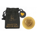 Gold Coin Heart Amulet in Bag - 1