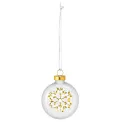 Set of 4 Glass Snowflake Baubles 5cm - 4