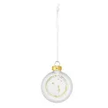 Set of 4 Glass Snowflake Baubles 5cm - 3