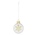 Set of 4 Glass Snowflake Baubles 5cm - 2