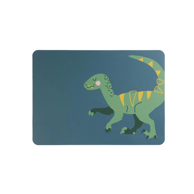 Leather Optic Dinosaur Velociraptor Placemat 46x33cm