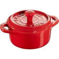 Set of 4 Mini Cocotte Pots 200ml 10cm Red - 2
