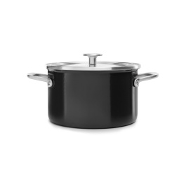 Garnek Enamel 20cm 3,7l z pokrywką Onyx Black