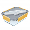 Lunchbox szklany 900ml+ sztućce stylist - 1