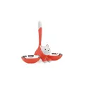 Tigrito Double Cat Bowl Red-Orange - 2