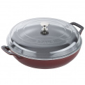 Red Saute Cast Iron Pan with Lid 3.5l 30cm - 1