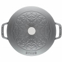 Gray Cocotte French Enameled Cast Iron Pot 4.9l 26cm - 4