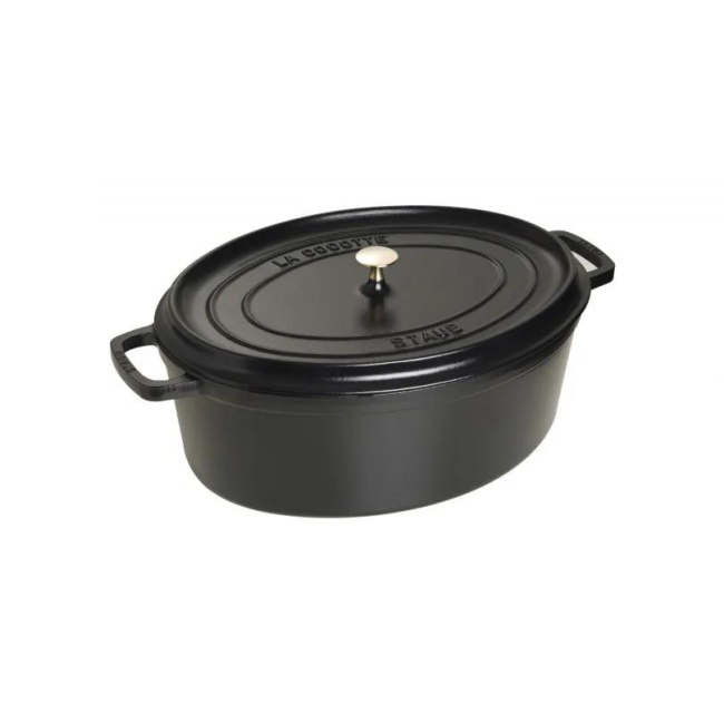 Brytfanna żeliwna Cocotte Oval 12l 41cm czarna (II gatunek)