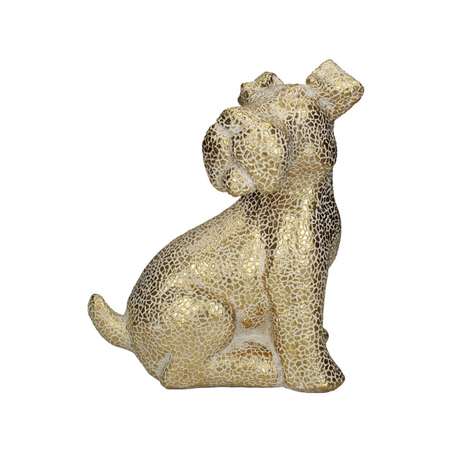 Figurka Pies 27cm złota 