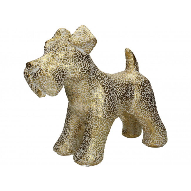Figurka Pies 32cm złota 