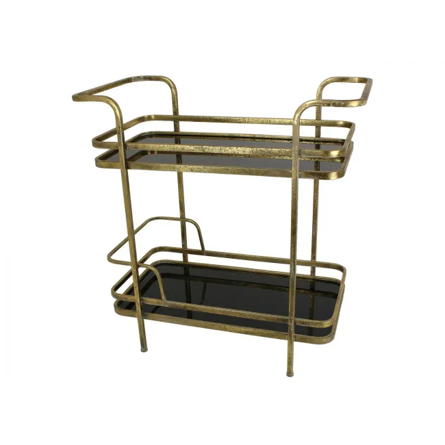 Stolik metalowy 86x84x44cm antyczne złoto