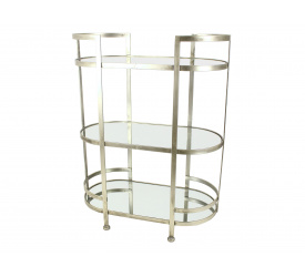 Stolik metalowy 65x84x33cm champagne