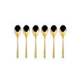 Set of 6 Venezia PVD Espresso Spoons Gold