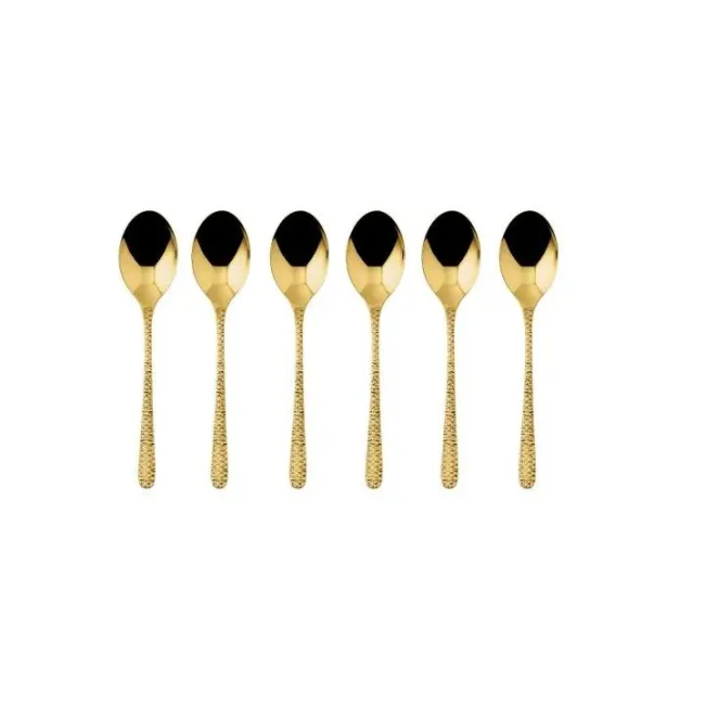 Komplet 6 łyżeczek Venezia PVD do espresso Gold