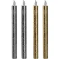 Set of 2 LED Candles (2 gold or 2 silver) - 1