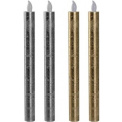 Set of 2 LED Candles (2 gold or 2 silver) - 1