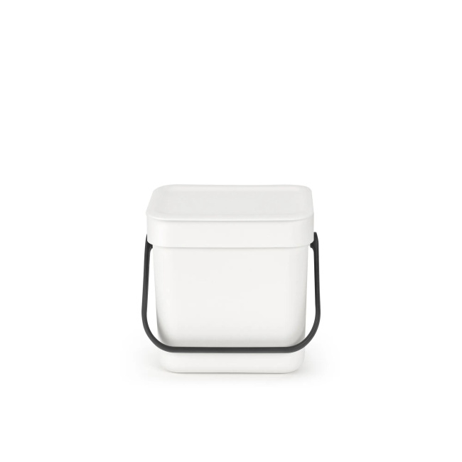 Sort & Go Waste Bin 3L White for Segregation