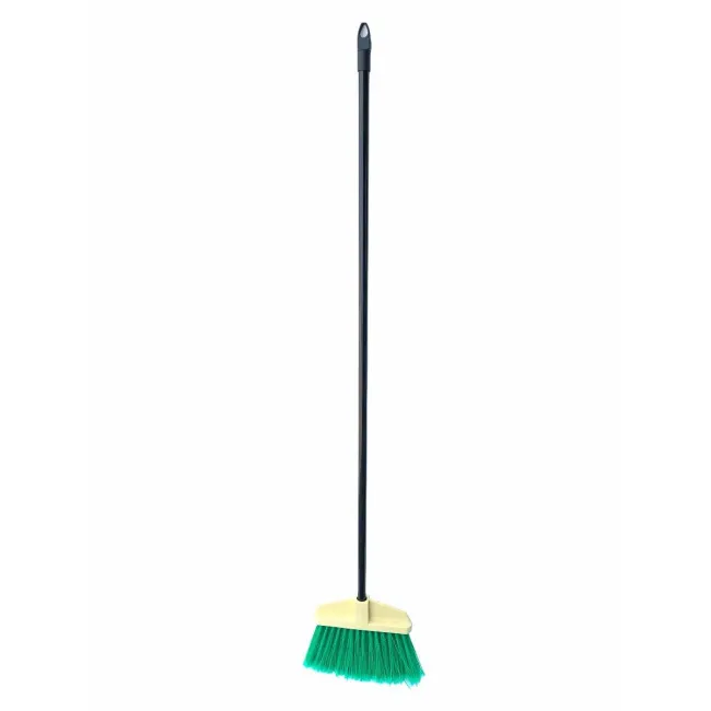 Garden Broom 145cm Green (Strong Bristles) - 1