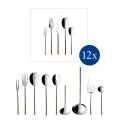 Ella Gold 70-Piece Cutlery Set (12 People) - 1