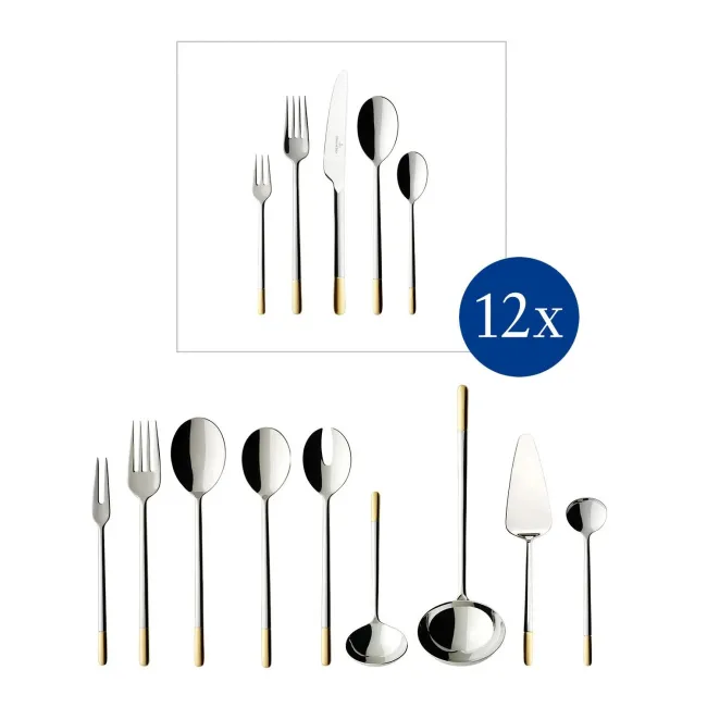 Ella Gold 70-Piece Cutlery Set (12 People)