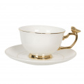 Cup with Saucer 200ml for Coffee/Tea Gold Bird - 1