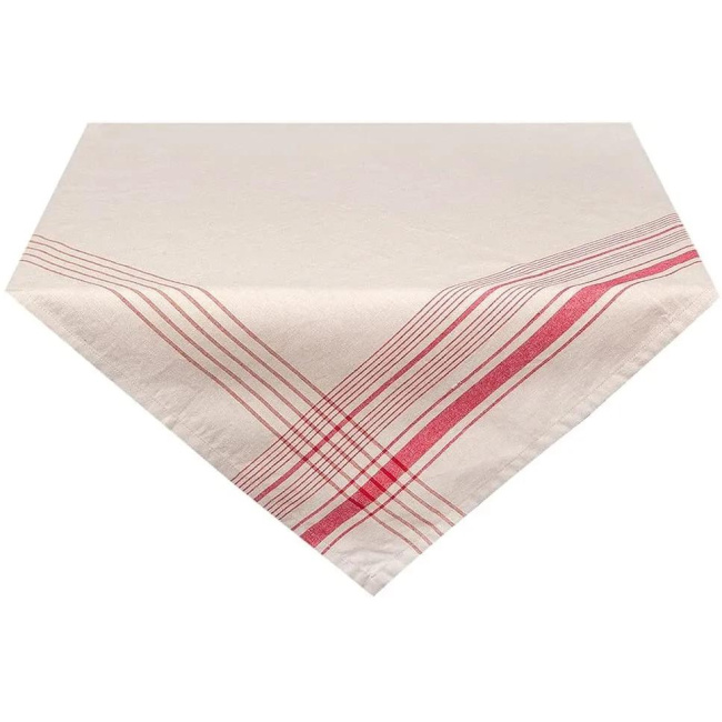Tablecloth 100x100cm Red-White Line