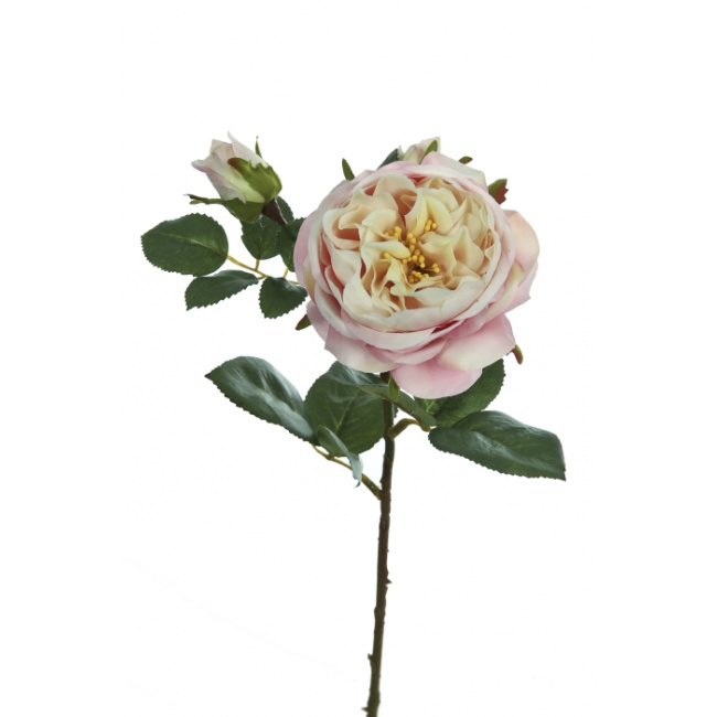 Gałązka Róża 56cm różowa