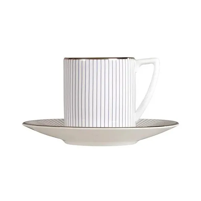 Filiżanka ze spodkiem Jasper Conran Pin Stripe 90ml do espresso