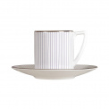 Jasper Conran Pin Stripe Cup with Saucer 90ml for Espresso