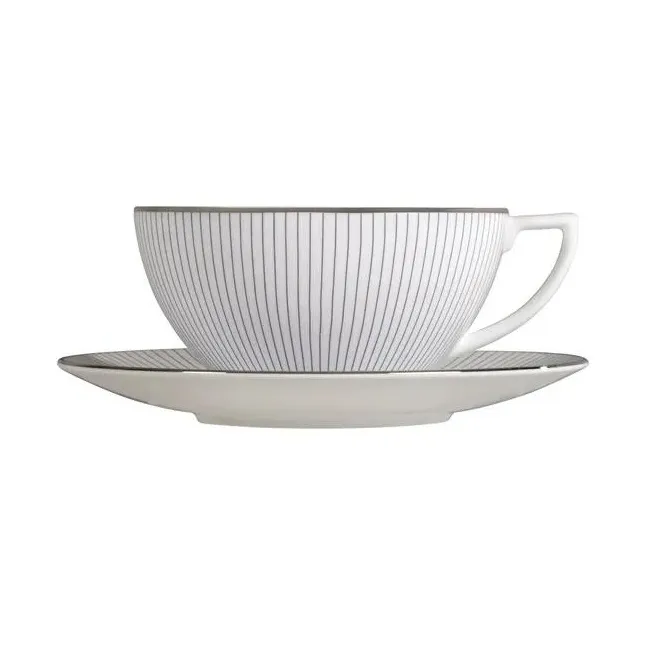 Filiżanka ze spodkiem Jasper Conran Pin Stripe 180ml do kawy