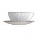 Jasper Conran Pin Stripe Cup with Saucer 180ml for Coffee - 1