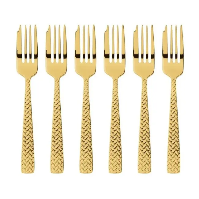 Komplet 6 widelczyków Cortina PVD Gold