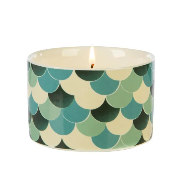 Fired Earth Scented Candle 6x9.5cm 26h Green Tea & Bergamot