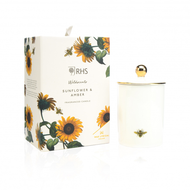 Świeca zapachowa RHS Wildscents 12x18cm 60h Sunflower & Amber - 1