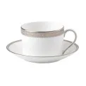 Filiżanka ze spodkiem Vera Wang Lace Platinum 150ml do herbaty - 1