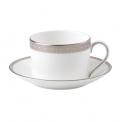 Vera Wang Lace Platinum Cup with Saucer 150ml for Tea - 1