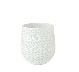 Wazon Carved White  22,5cm