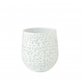 Carved White Vase 22.5cm - 1