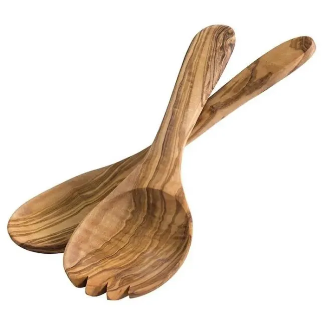 Komplet sałatkowy z drewna oliwnego - 1