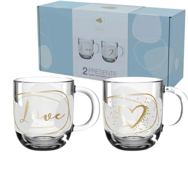 Komplet 2 kubków Emozione Presente 400ml Love - 1