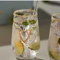 Set of 2 Presente Glasses with Straws 365ml Love - 4