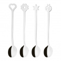 Set of 4 Party Spoons Silver - 1