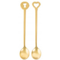 Set of 2 Party Spoons Gold - 1
