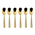 Set of 6 Siena Espresso Spoons PVD Gold
