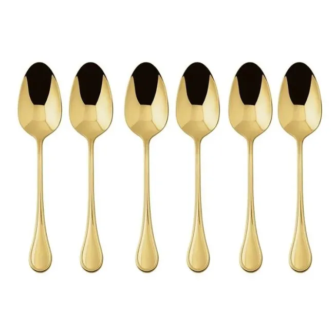 Komplet 6 łyżeczek Royal PVD do espresso Gold